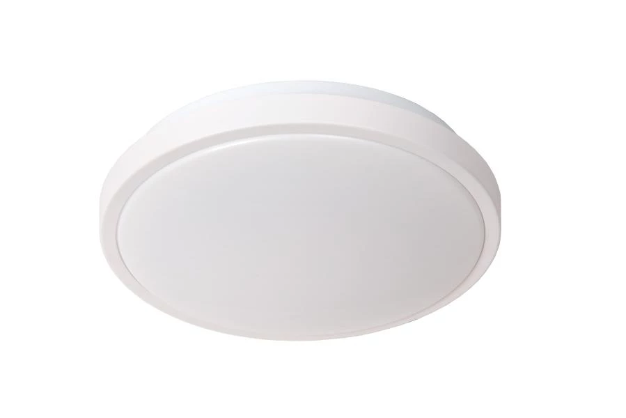 Lucide DASHER - Plafonnière Badkamer - Ø 29,3 cm - LED - 1x12W 2700K - IP44 - Bewegingssensor - Wit - uit